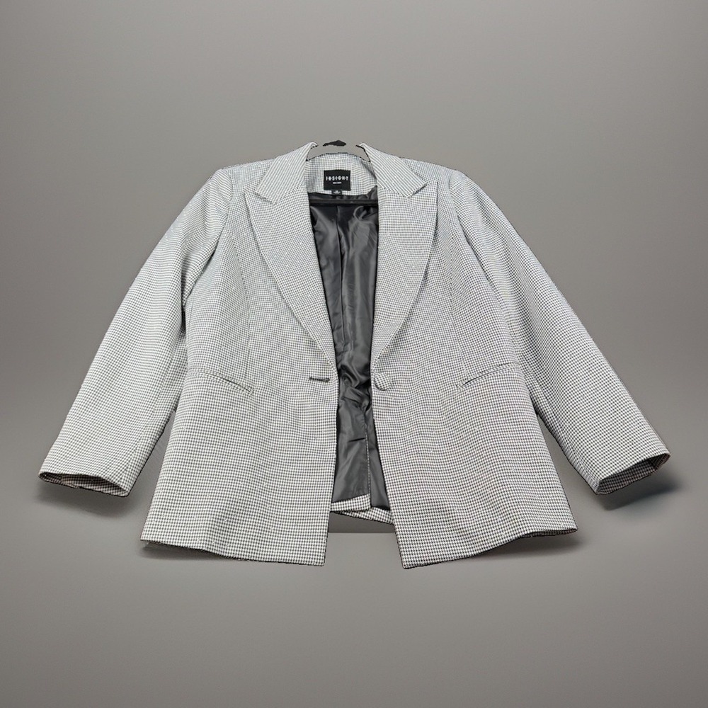 INSIGHT Gray Jacket Women with Sheer Sleeves Size 12